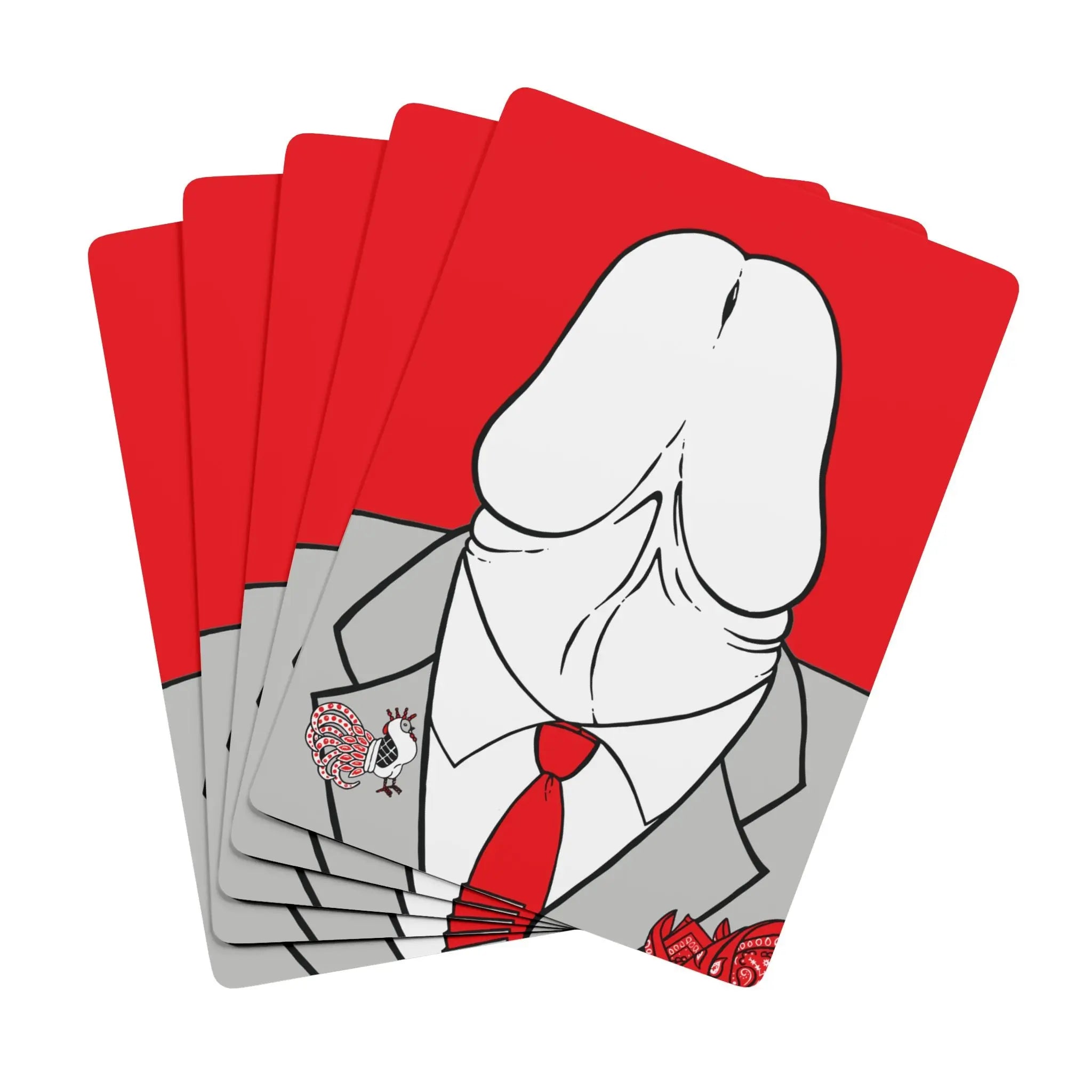 Unique Red Gay Poker Playing Cards - Funny LGBTQ Gag Gift Printify