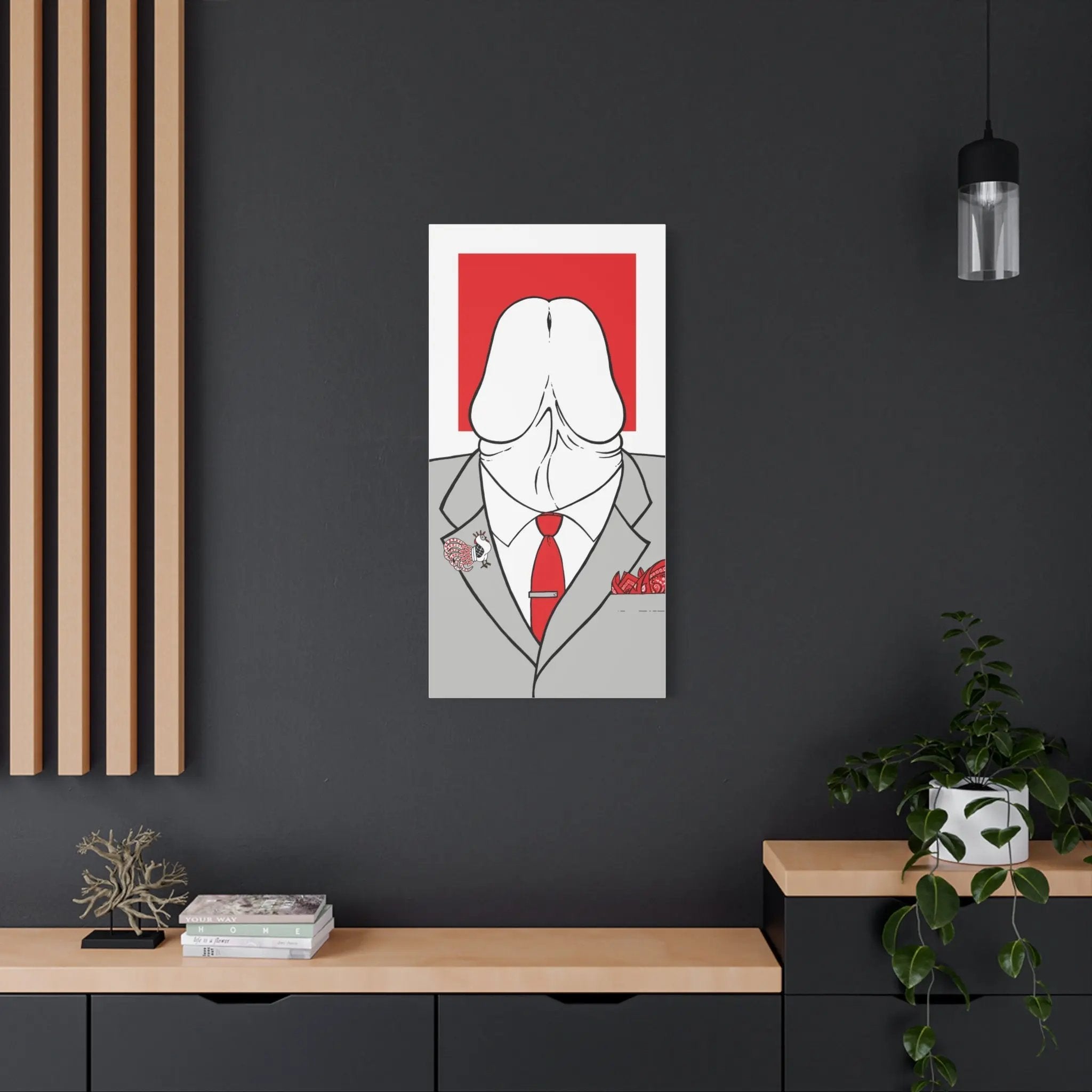 Gay Wall Art: Red Dychead - Ready To Hang Canvas Queer Decor Printify