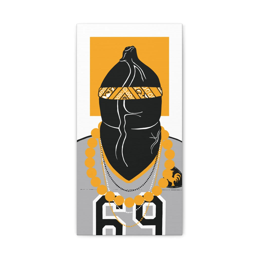 Yellow Dychead Gay Canvas Wall Art - Ready To Hang Queer Decor Printify