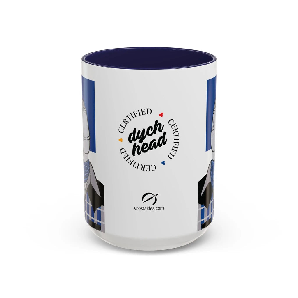 Gay Humor Coffee Mug - Blue Dychead Queer Gift for Him Printify