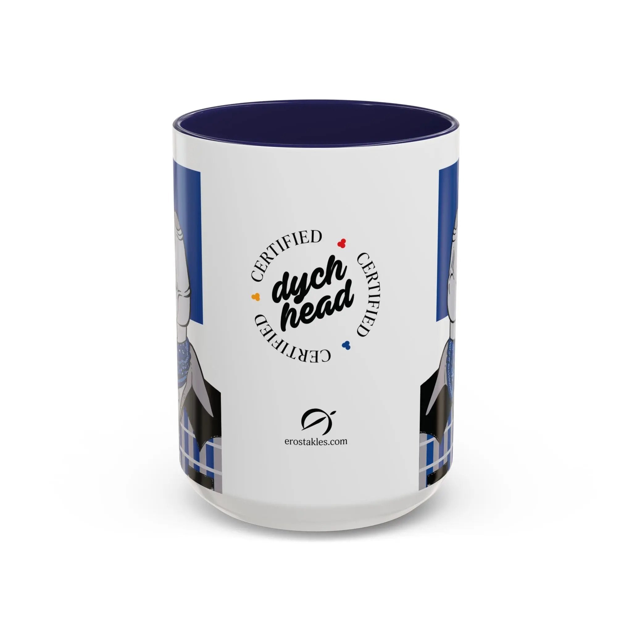 Gay Humor Coffee Mug - Blue Dychead Queer Gift for Him Printify