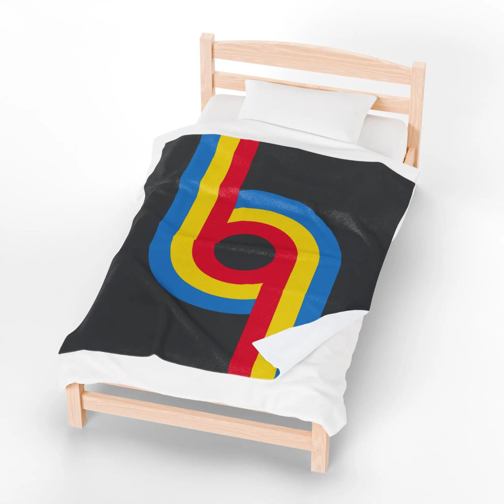 Blanket: Vintage Gay Rainbow 69 - LGBTQ+ Queer Bed Cover - erostakles