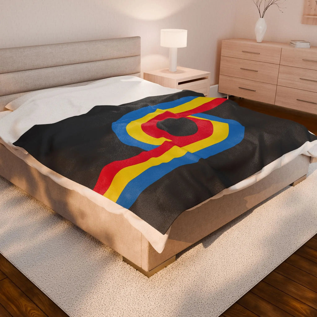 Blanket: Vintage Gay Rainbow 69 - LGBTQ+ Queer Bed Cover Printify