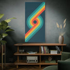 Gay Wall Art: Retro Rainbow 69 - Queer Contemporary for Home, Office Printify
