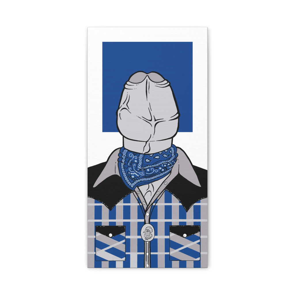 Blue Dychead Gay Canvas Wall Art - Ready To Hang Queer Decor Printify