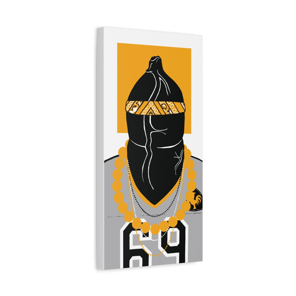 Yellow Dychead Gay Canvas Wall Art - Ready To Hang Queer Decor Printify