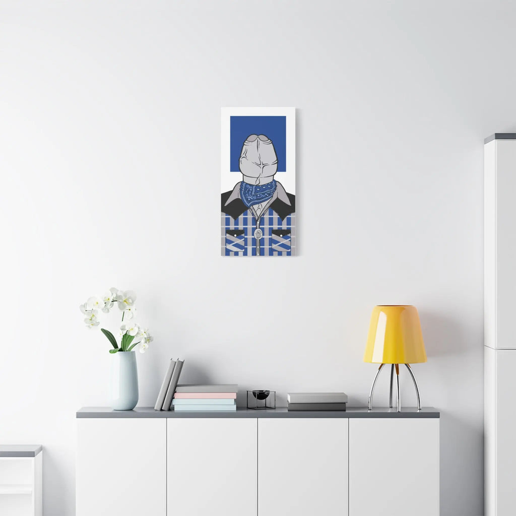 Blue Dychead Gay Canvas Wall Art - Ready To Hang Queer Decor Printify