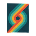 Blanket: Retro Gay Rainbow 69 - LGBTQ+ Queer Plush Velveteen Bed Cover - erostakles