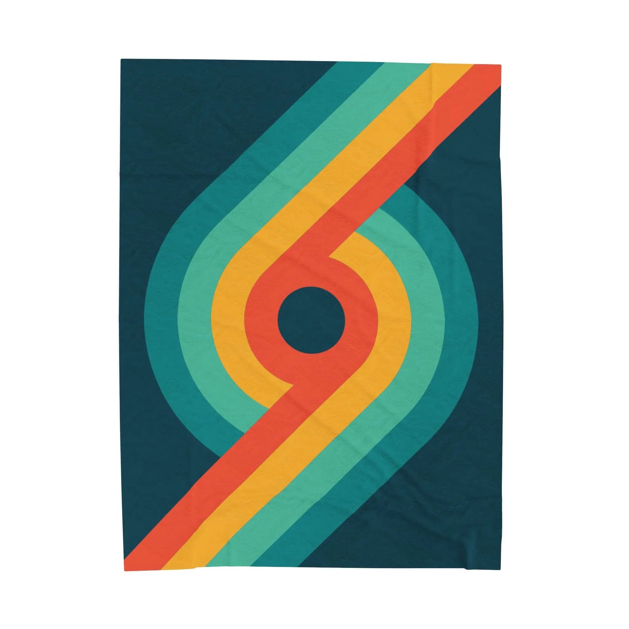 Blanket: Retro Gay Rainbow 69 - LGBTQ+ Queer Plush Velveteen Bed Cover - erostakles