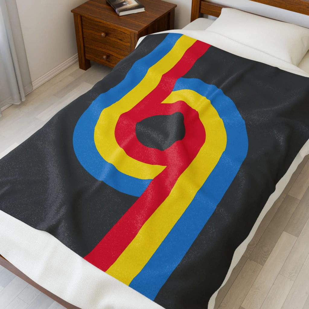 Blanket: Vintage Gay Rainbow 69 - LGBTQ+ Queer Bed Cover - erostakles