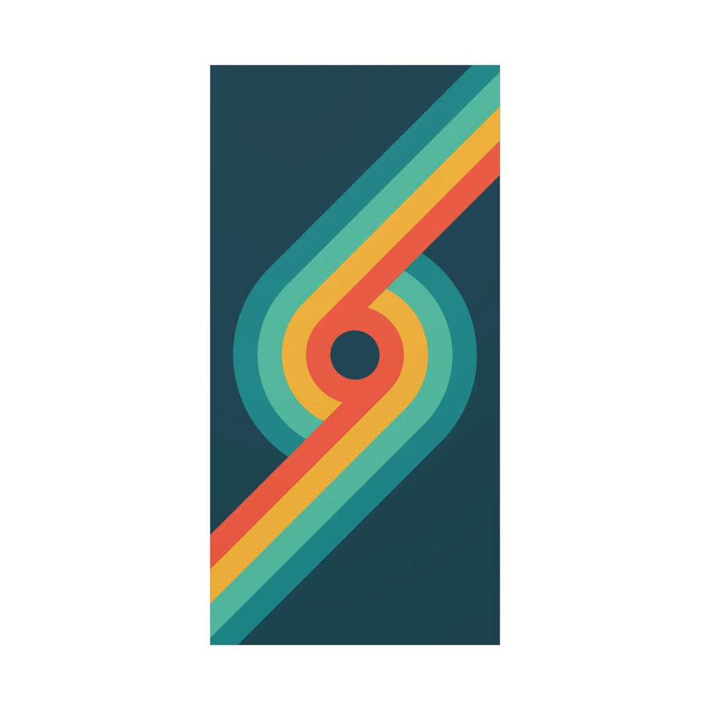 Gay Wall Art: Retro Rainbow 69 - Queer Contemporary for Home, Office Printify