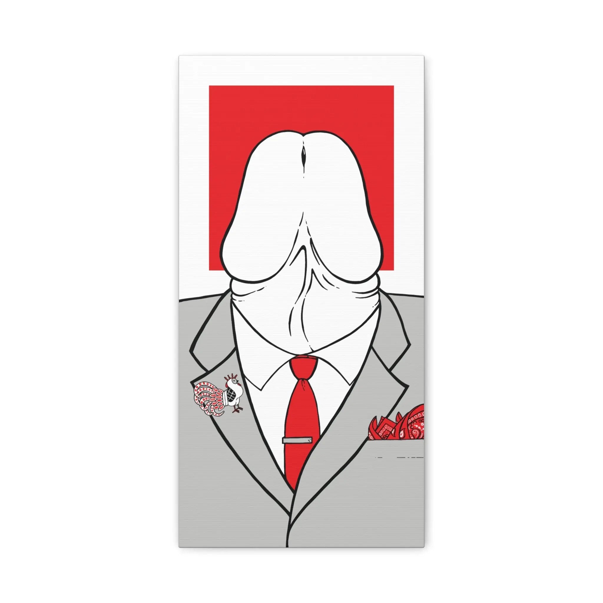 Gay Wall Art: Red Dychead - Ready To Hang Canvas Queer Decor Printify