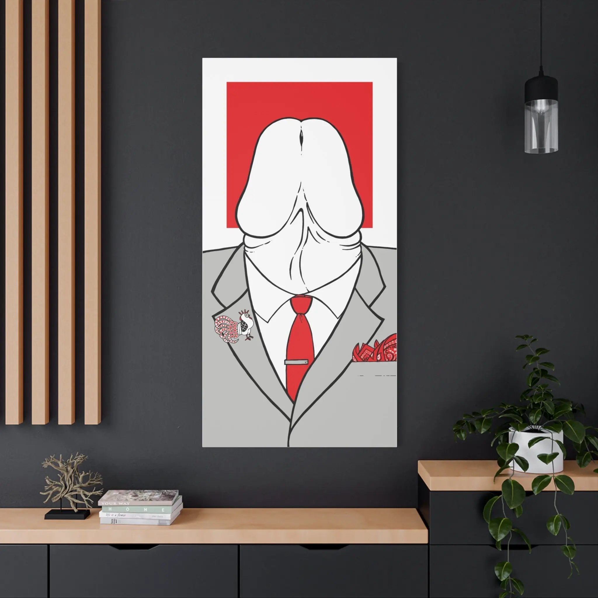 Gay Wall Art: Red Dychead - Ready To Hang Canvas Queer Decor Printify