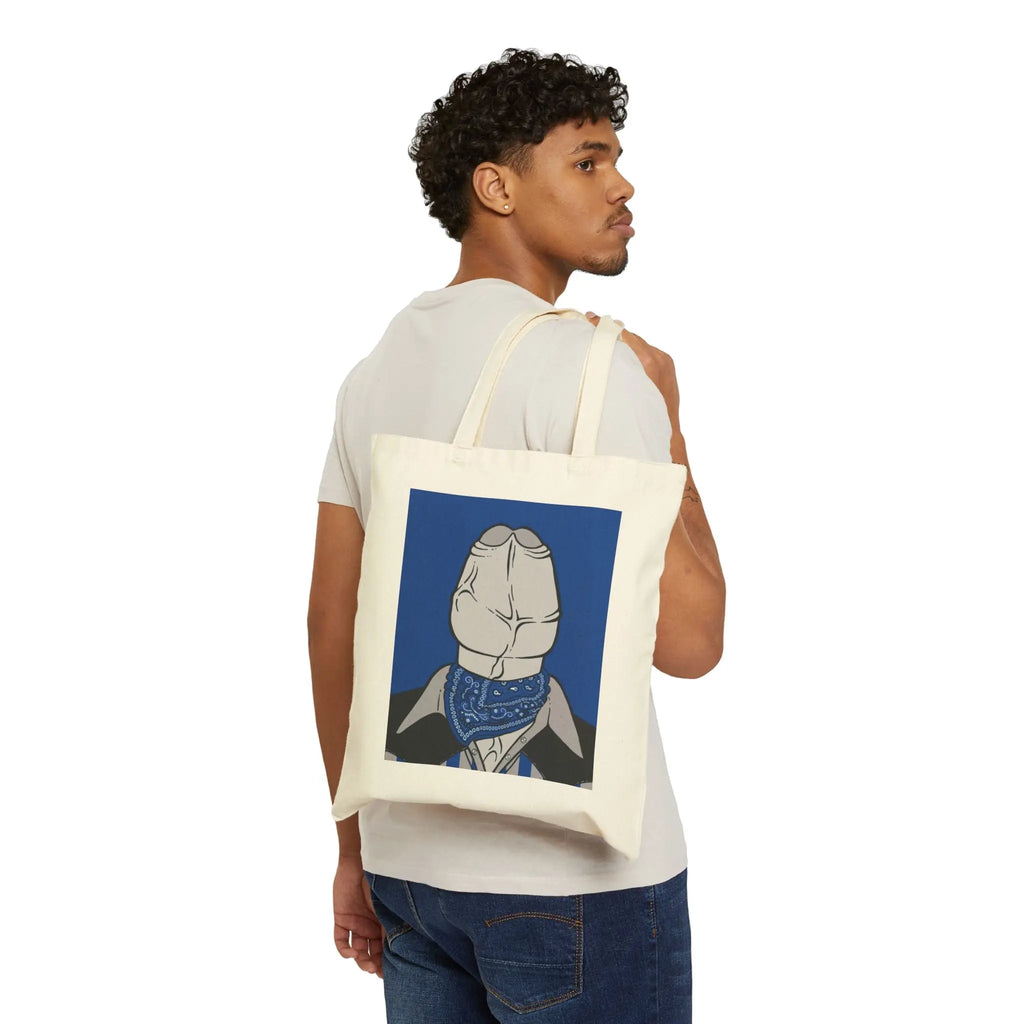 Blue Queer Art Cotton Canvas Tote Bag - LGBTQ Gay Pride Gift Printify