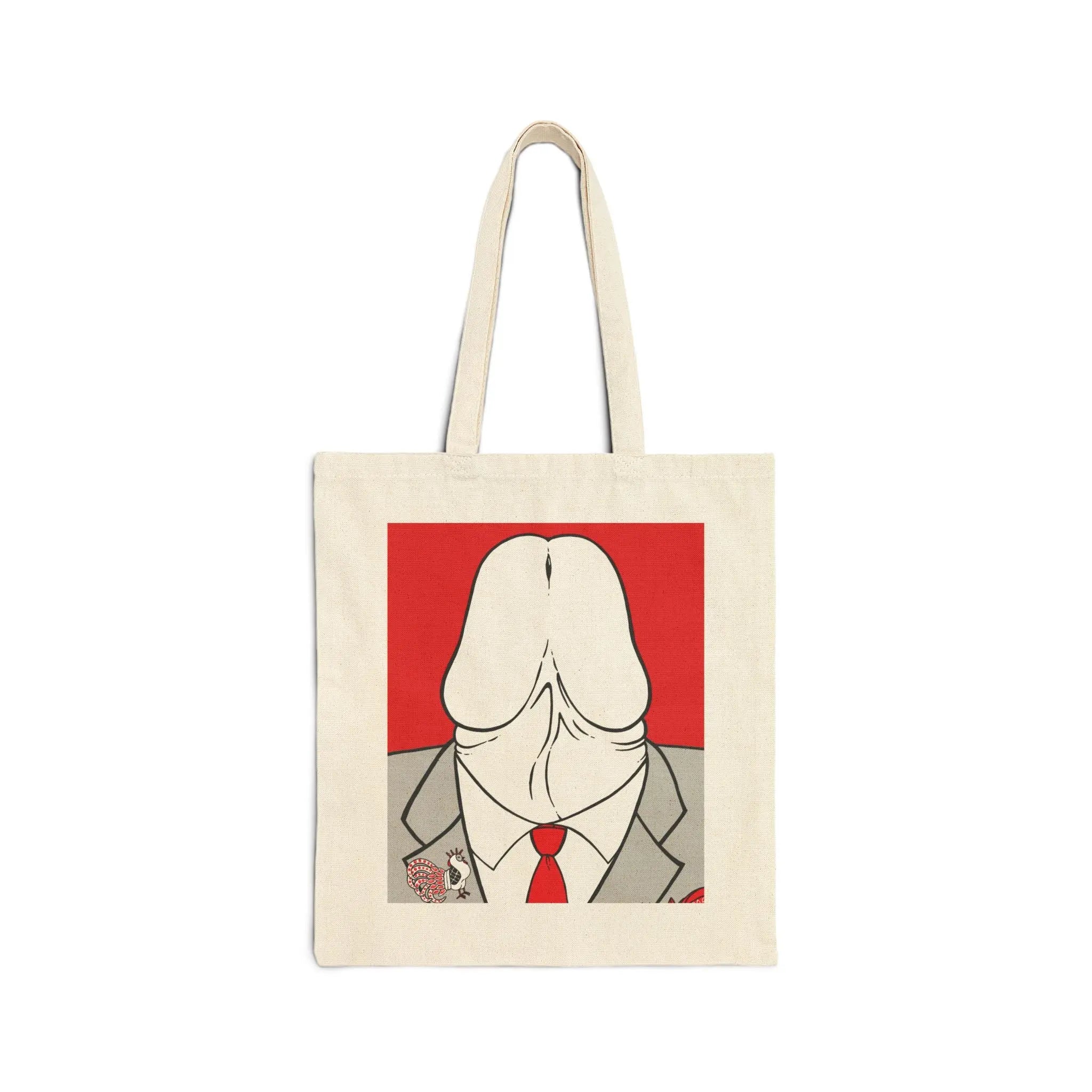 Red Queer Art Cotton Canvas Tote Bag - LGBTQ Gay Pride Gift Printify