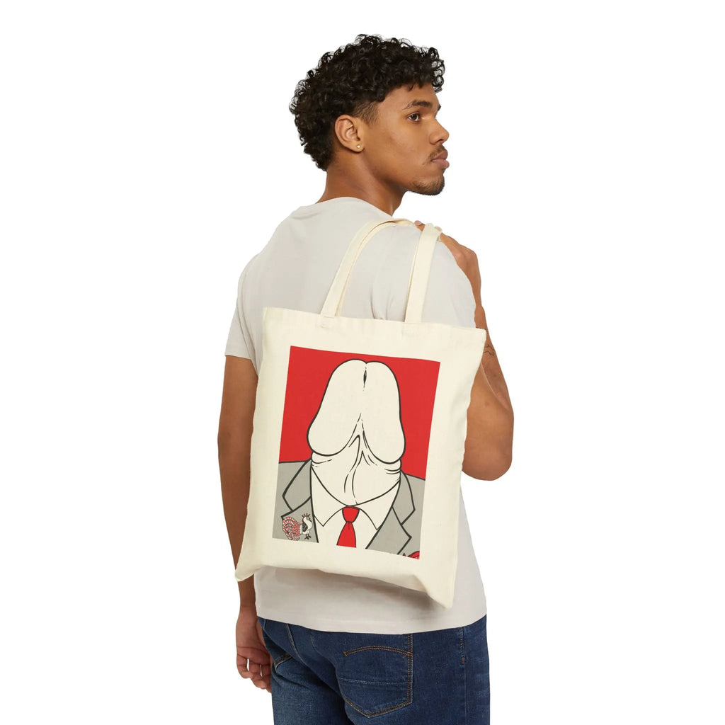 Red Queer Art Cotton Canvas Tote Bag - LGBTQ Gay Pride Gift Printify
